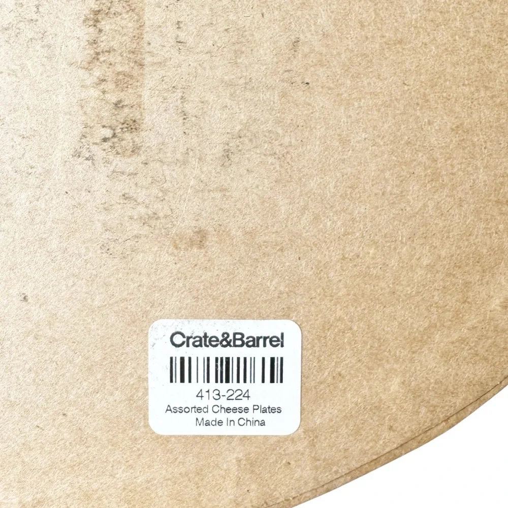 Crate & Barrel Assorted Cheese Plates Oval - Set of 6